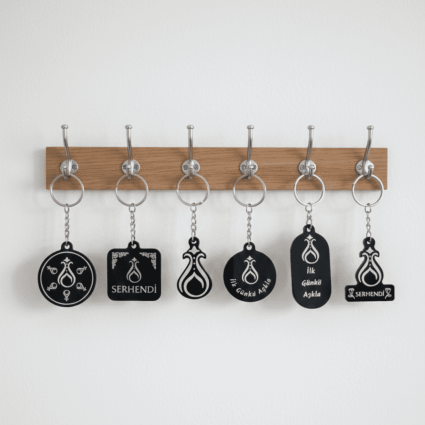 6 Adet Serhendi Logolu Pleksi Anahtarlık Seti - Serhendi Logolu Ürünler