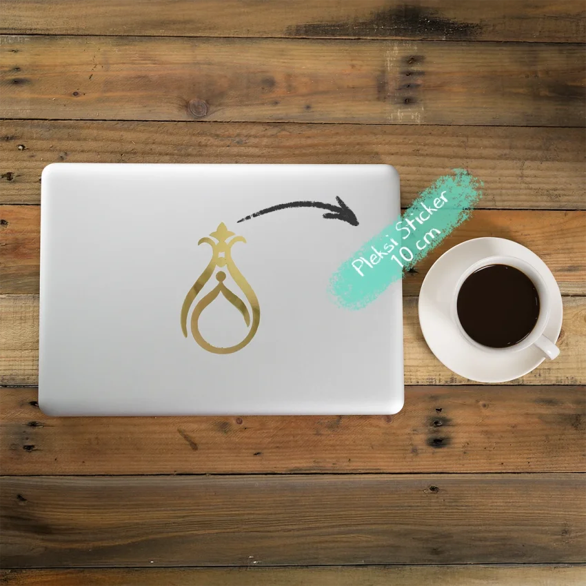 6'lı Gold Ayna Pleksi Sticker Seti - 4