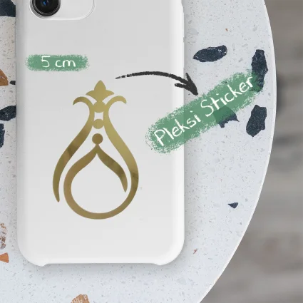 6'lı Gold Ayna Pleksi Sticker Seti - Serhendi Logolu Ürünler (1)