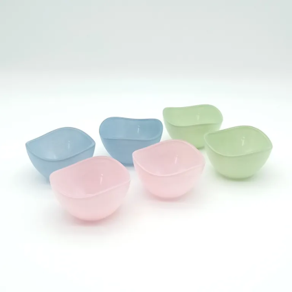 6'lı Renkli Mini Cam Sosluk, Reçellik, Çerezlik Kase 45mm 65cc M2