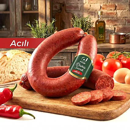 Acılı Evsak Dana Kangal Sucuk Fermente 500-549 Gr