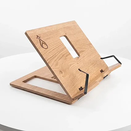 Ahşap Kitap Okuma Standı Büyük Boy 33X26 cm - Serhendi Logolu - Karina Nida M3