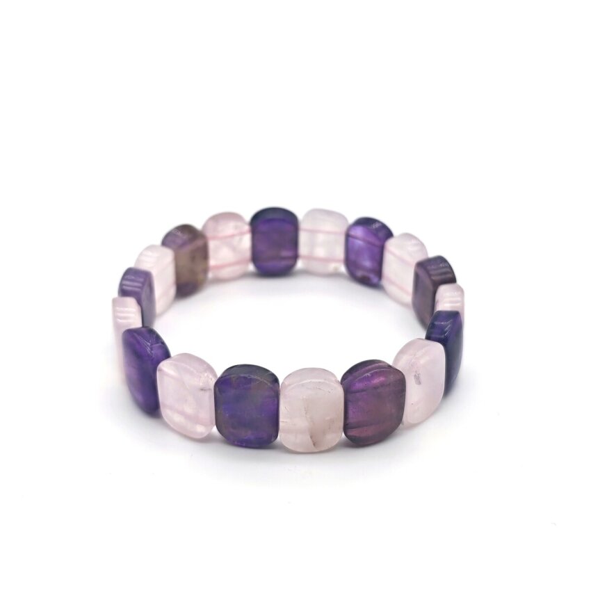 Ametist Pembe Kuvars Doğal Taş Bileklik RM2 - 4