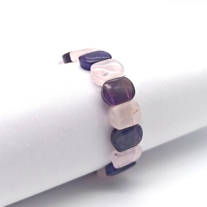 Ametist Pembe Kuvars Doğal Taş Bileklik RM2 - 3