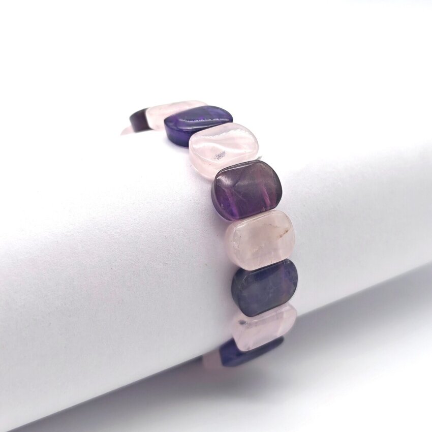 Ametist Pembe Kuvars Doğal Taş Bileklik RM2 - 3