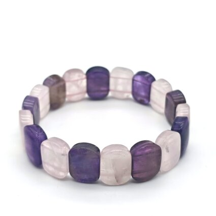 Ametist Pembe Kuvars Doğal Taş Bileklik RM2 - Logosuz Ürünler (1)