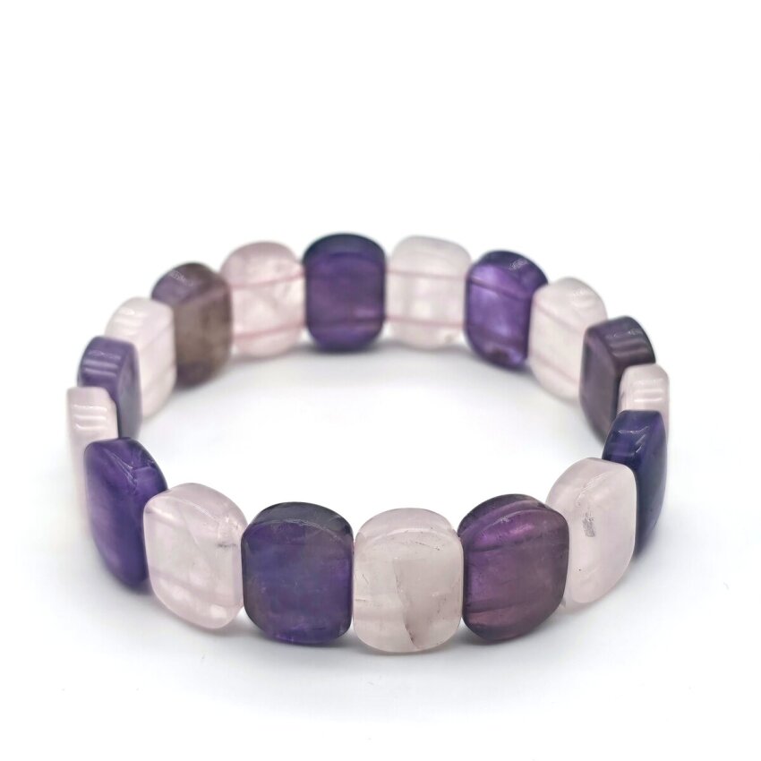 Ametist Pembe Kuvars Doğal Taş Bileklik RM2 - 2