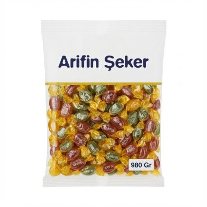 Arifin Mini Bonbon Karışık Meyveli Şeker 980 gr 