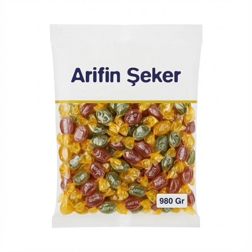 Arifin Mini Bonbon Karışık Meyveli Şeker 980 gr - 1