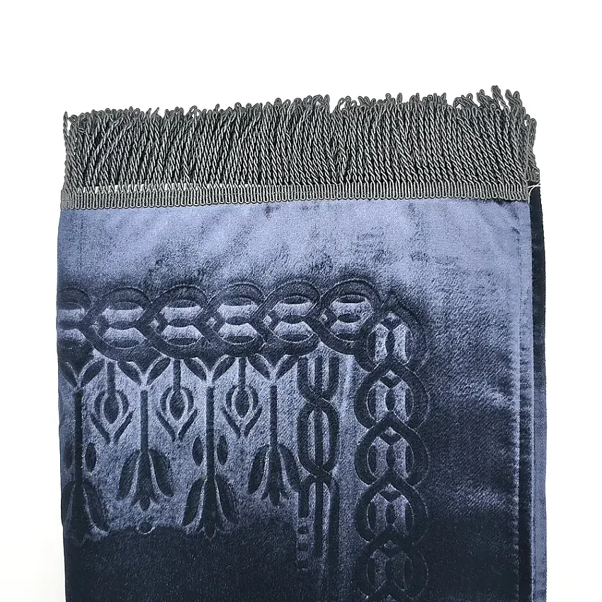 Astarlı Süngerli Kalın Platinyum Seccade 68x115 650 Gr Lacivert M1 - 2