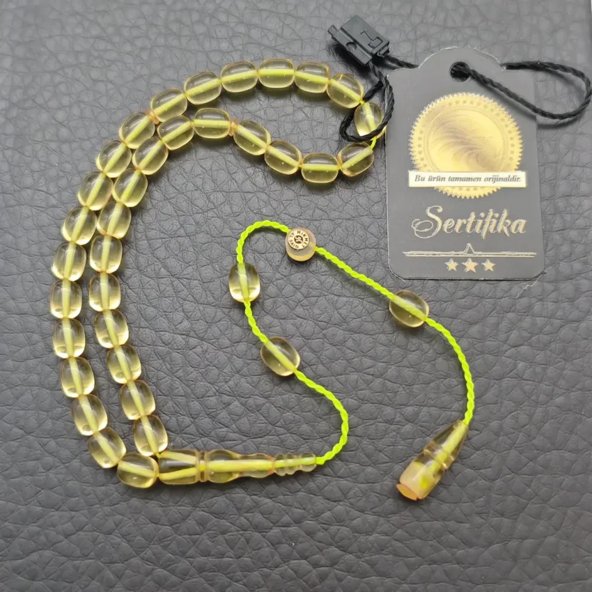 Ateş Kehribar Açık Seri Kapsül Kesim Tesbih HA34 - 1