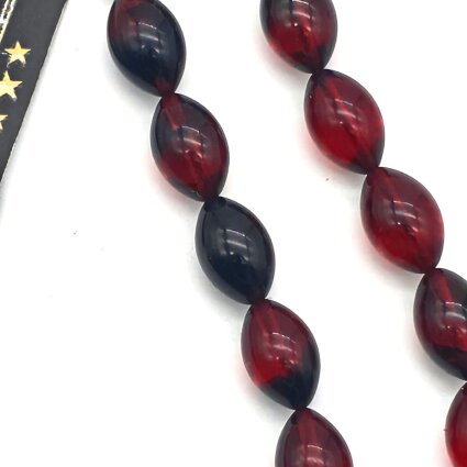 Ateş Kehribar Bordo Arpa Kesim Tesbih HA4 - Logosuz Ürünler (1)