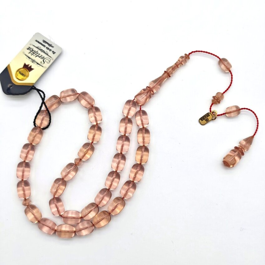 Ateş Kehribar Kapsül Kesim Tesbih iB1 - 1