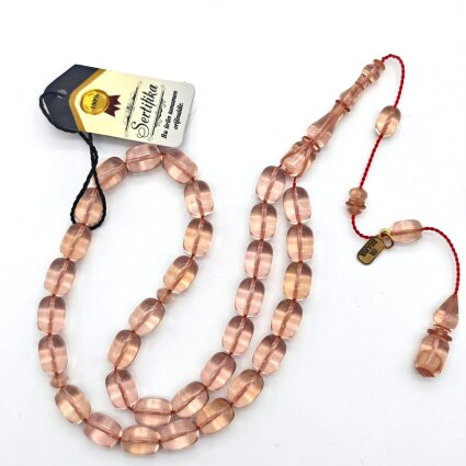 Ateş Kehribar Kapsül Kesim Tesbih iB1 - 3