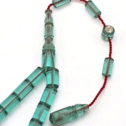 Ateş Kehribar Yeşil Kesme Tesbih SB3 - Logosuz Ürünler (1)