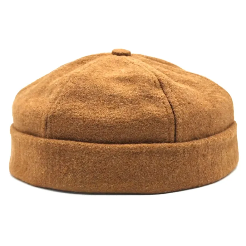 Ayarlanabilir Hardal Kaşe - Takke - Kısa Yünlü - Kışlık M1 - 1