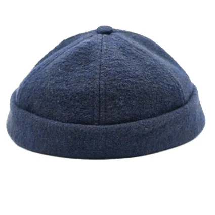 Ayarlanabilir Lacivert Kaşe - Takke - Kısa Yünlü - Kışlık M1