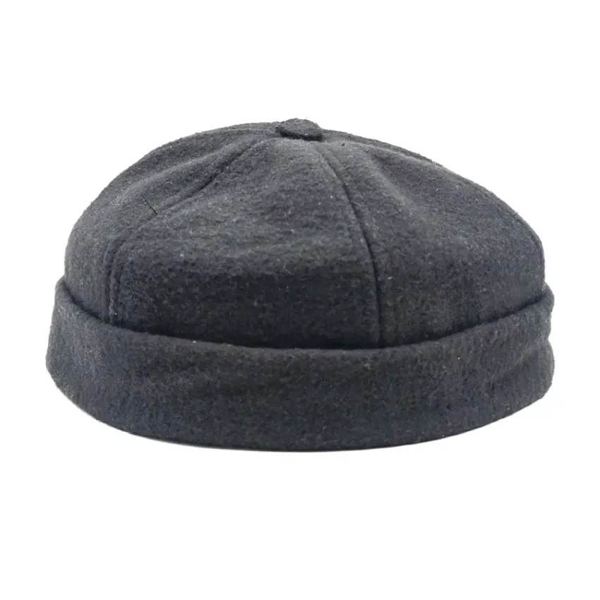 Ayarlanabilir Siyah Kaşe - Takke - Kısa Yünlü - Kışlık M1 - 1