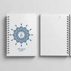 Mavi Halka Motifli Temalı Defter - İlk Günkü Aşkla - Serhendi Logolu - Bahar Temalı M4 - 2