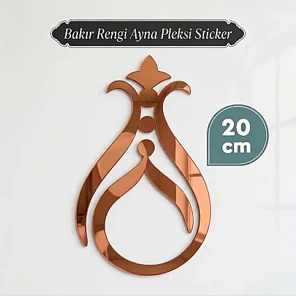 Bakır Rengi Ayna Pleksi Sticker 20 cm 