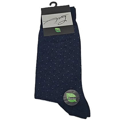 Bambu Erkek Soket Çorap Desenli 41-45 Lacivert