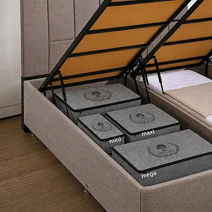Bazaaltı Keçe Sandık Mini Gri - 4