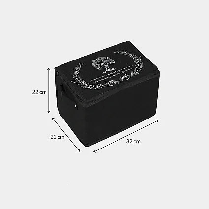 Bazaaltı Keçe Sandık Mini Siyah