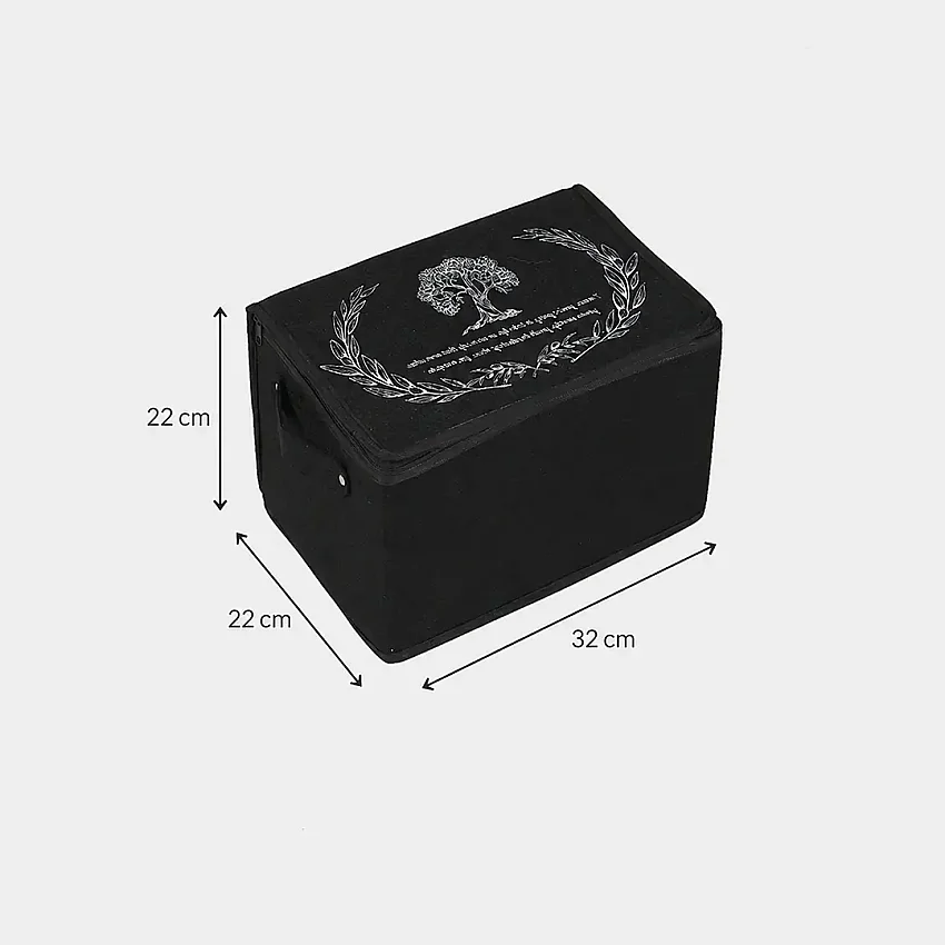 Bazaaltı Keçe Sandık Mini Siyah - 1