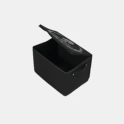 Bazaaltı Keçe Sandık Mini Siyah - 6