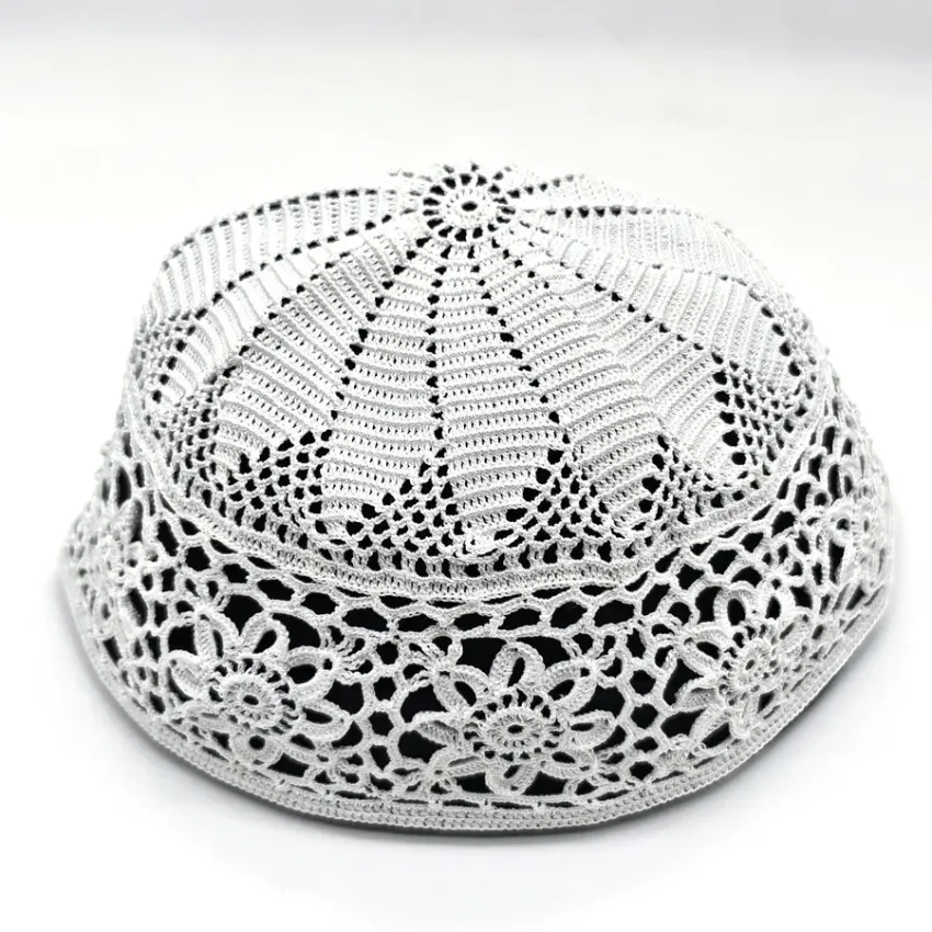 Beyaz El Örgü Takke - Tığ İşi Örme - M3 50B - 1