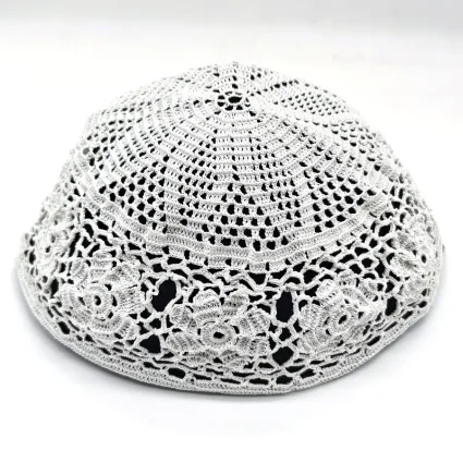 Beyaz El Örgü Takke - Tığ İşi Örme - M4 50B