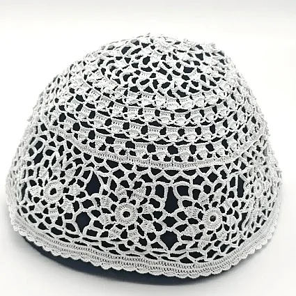 Beyaz El Örgü Takke - Tığ İşi Örme - M5 50B