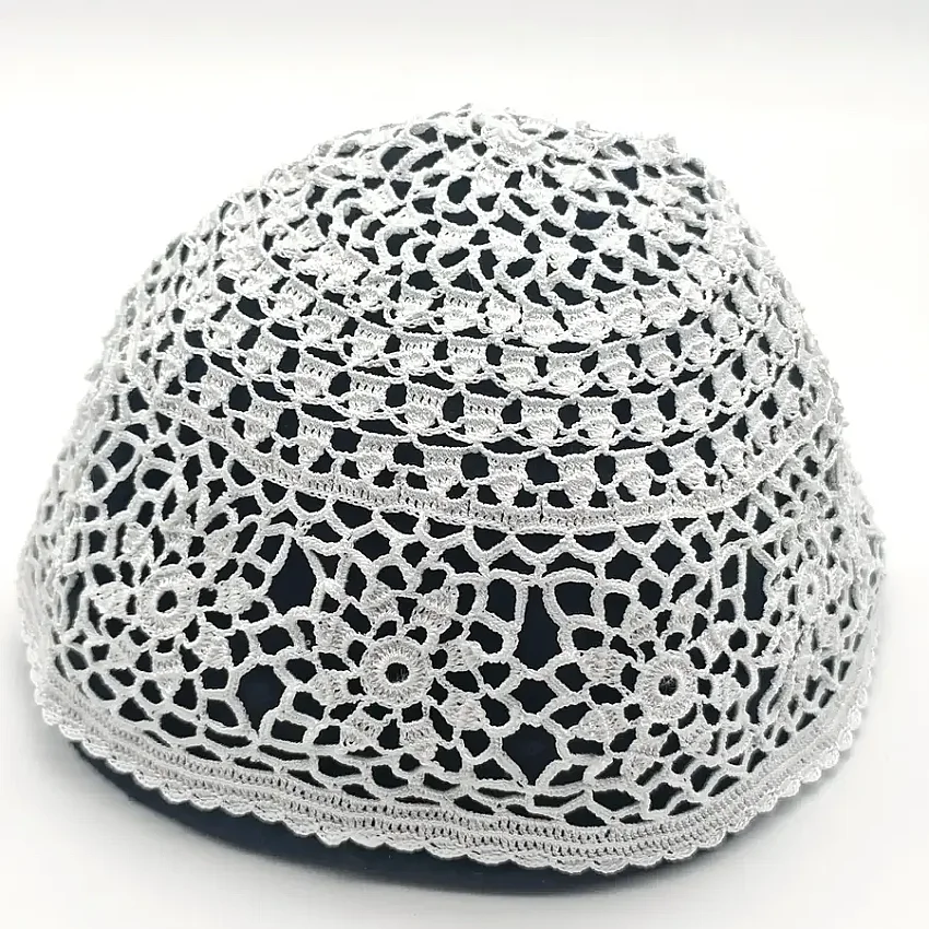 Beyaz El Örgü Takke - Tığ İşi Örme - M5 50B - 1