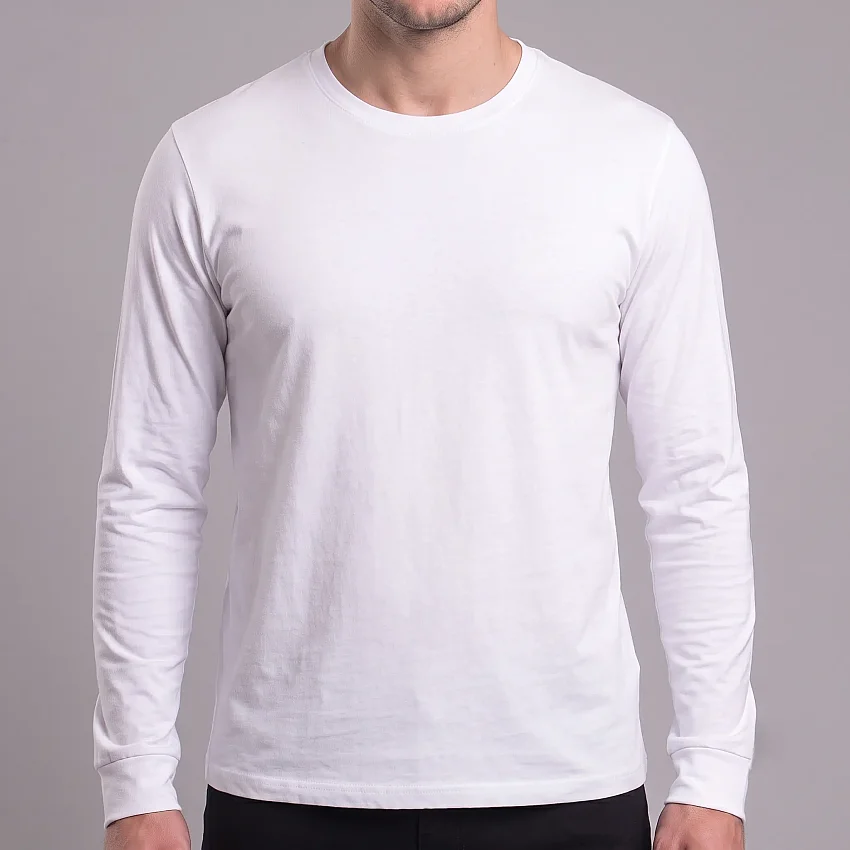 Bisiklet Yaka Siro Uzun Kol Sweatshirt Beyaz CHT - 1
