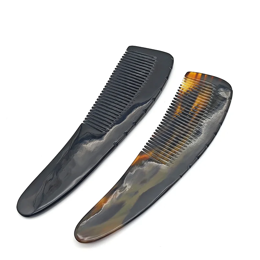 Boynuz Tarak 20 cm Düz Saplı Koyu Renk B6 - 2