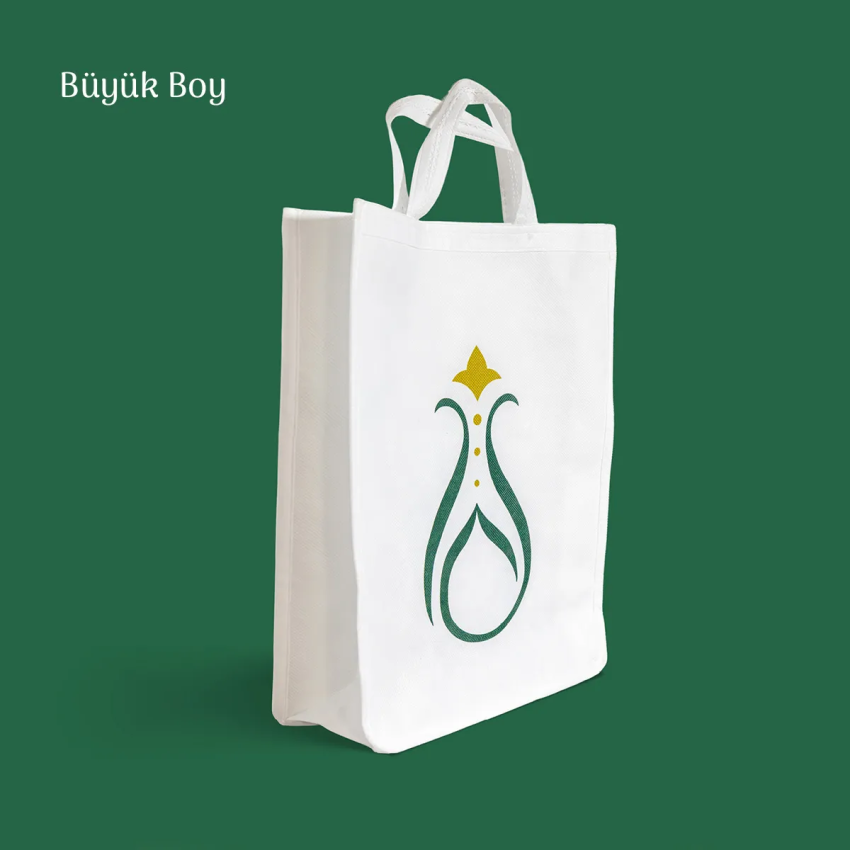 Büyük Boy Serhendi Logolu Körüklü Baskılı Tela Bez Çanta 40x50 M1 - 3