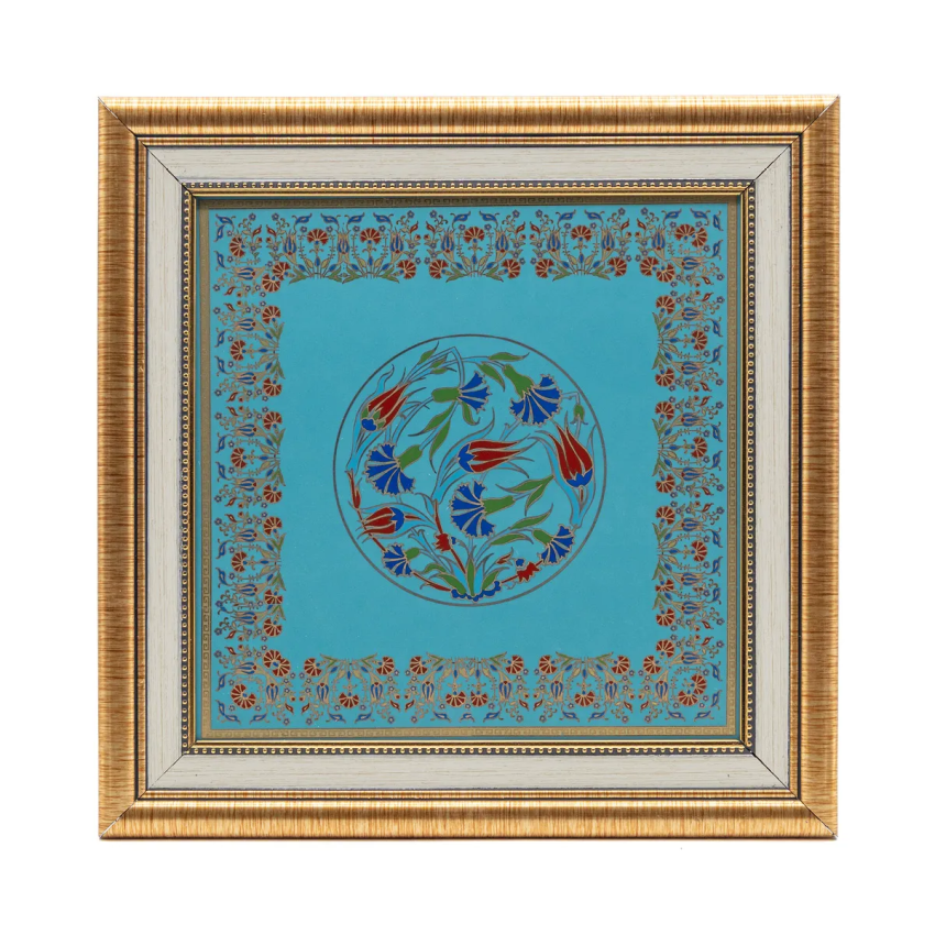 Çini Koleksiyonu Kütahya Çini Tablo 30*30 Lale - 1