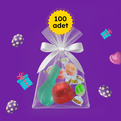 Çocuk Hediye Seti Bonbon Şeker Çikolata ve Balon 100 Lü 