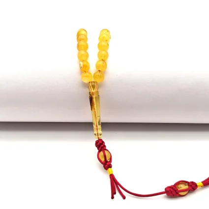 Damla Özel Kehribar Tesbih Bilek Boy 33 lü BR1 - 4