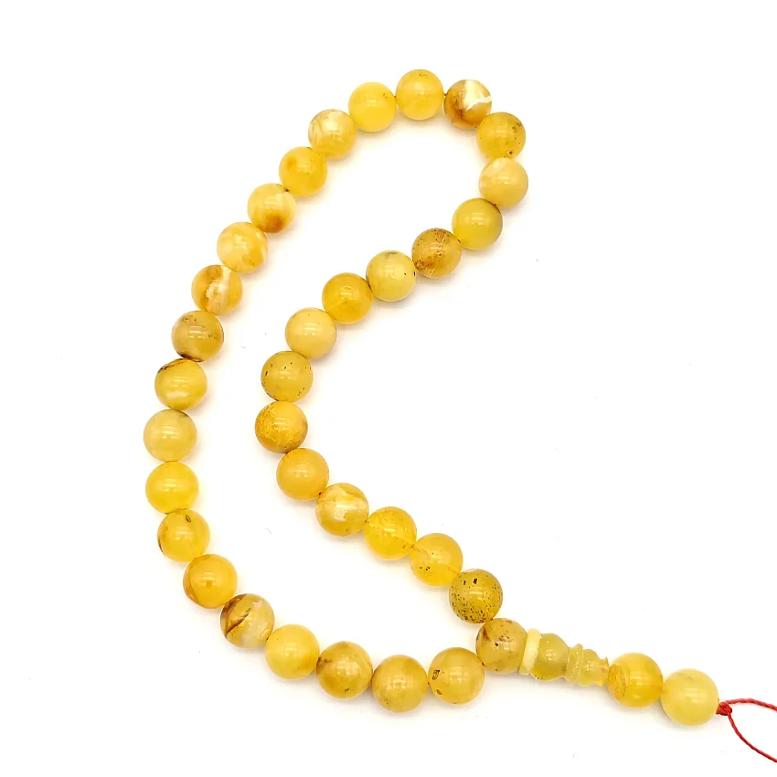 Damla Yerli Kehribar Tesbih Bilek Boy 33 lü KR10 - 1