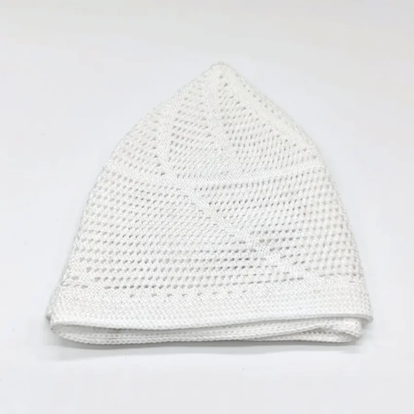 Dantel Örme Beyaz Takke - Gold M1 - 1