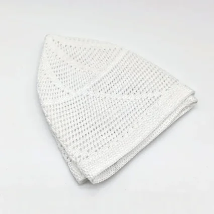 Dantel Örme Beyaz Takke - Gold M1 (1)