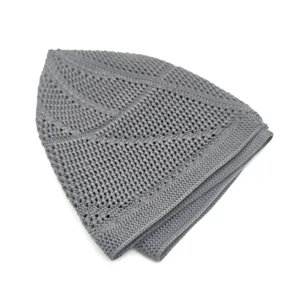 Dantel Örme Gri Takke - Gold M1 (1)