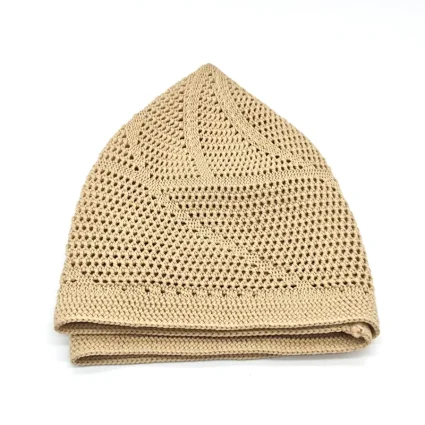 Dantel Örme Krem Takke - Gold M1