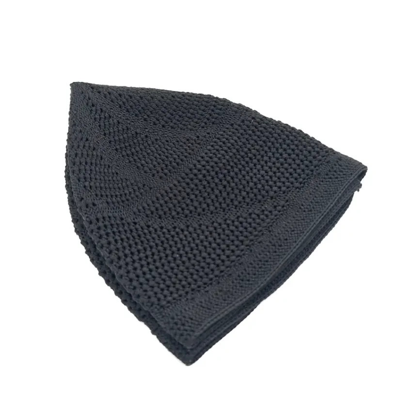 Dantel Örme Siyah Takke - Gold M1 - 2