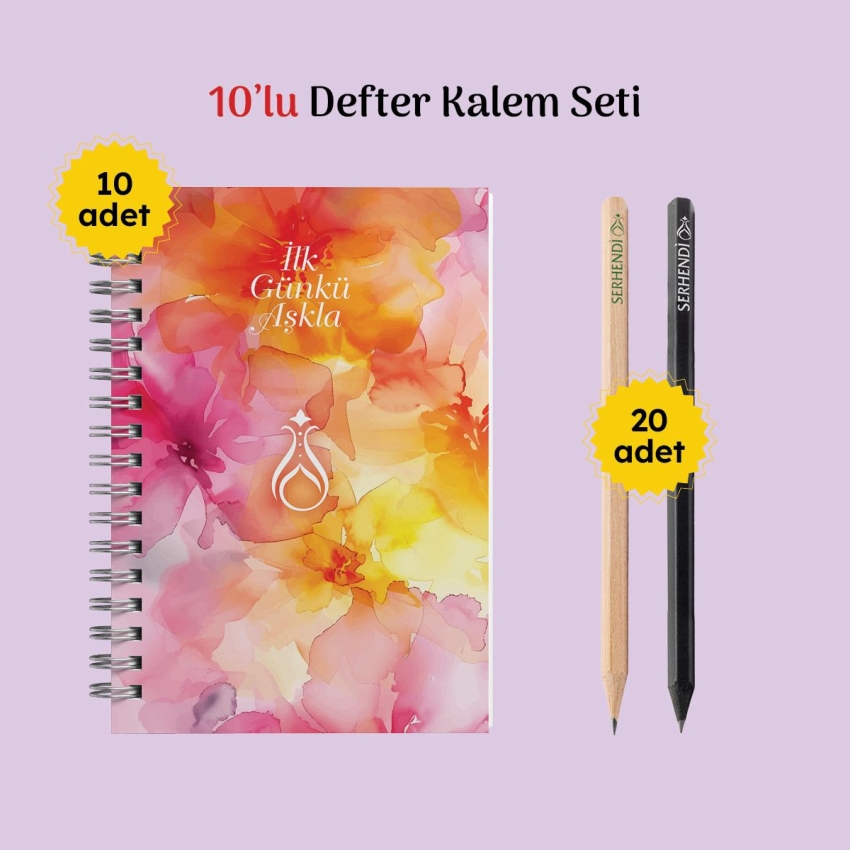 Defter ve Kalem Seti 10 lu Serhendi Logolu M3 - 1