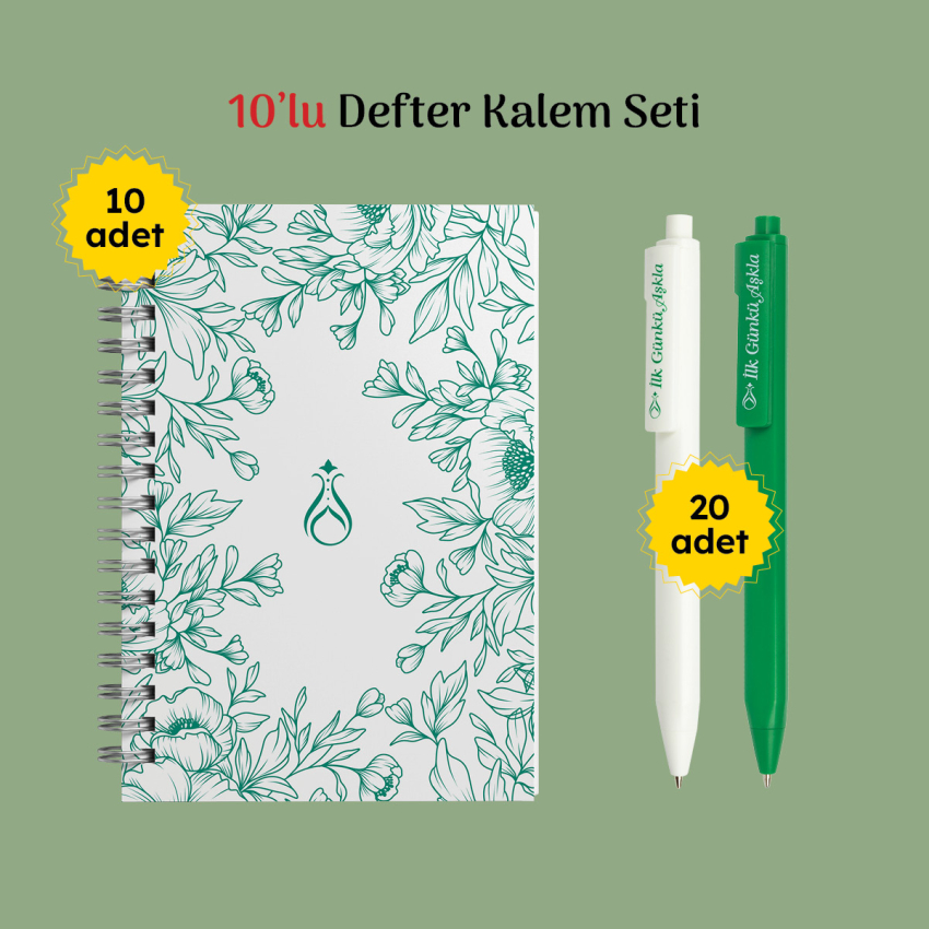 Defter ve Kalem Seti 10 lu Serhendi Logolu M4 - 1