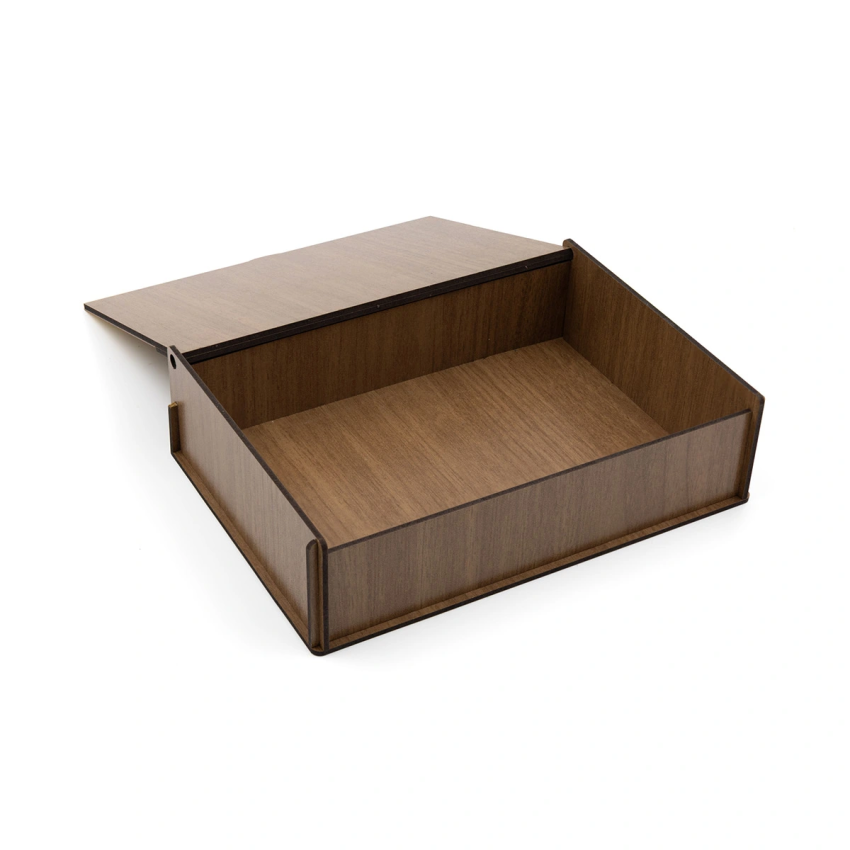 Orta Boy Dekoratif Ahşap Saklama Kutusu Kapaklı, Şekerlik, Organizer - 18x6x13 Ceviz Kapalı Desen Gümüş Orta Boy M6 - 2