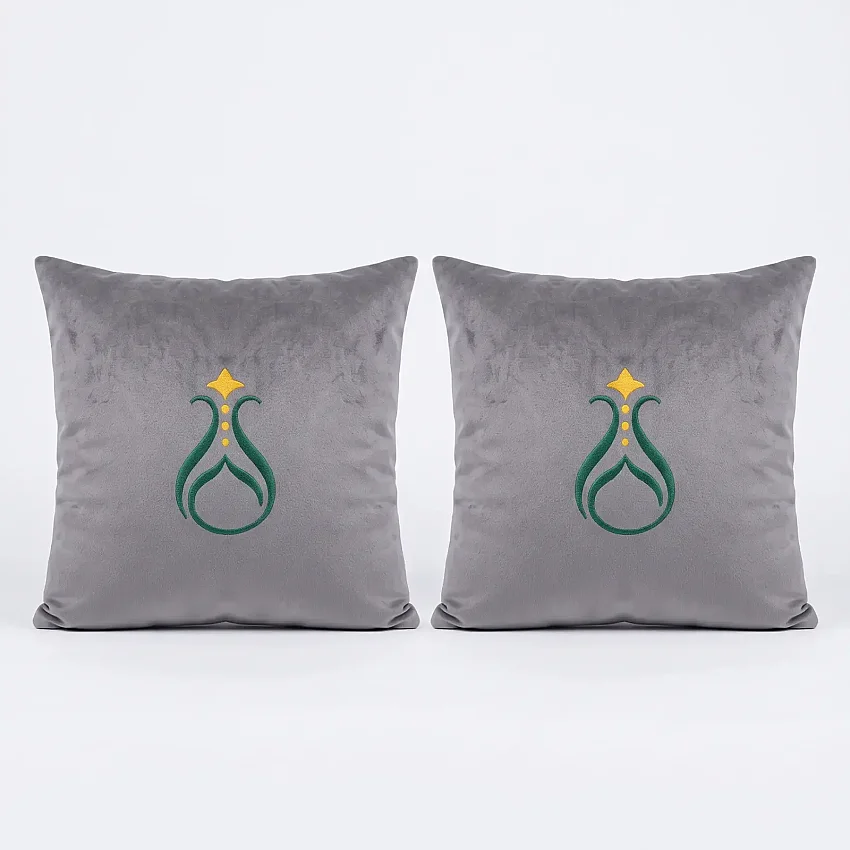 Dekoratif Yastık Gri 2 Li 30x30 cm M2 - 2