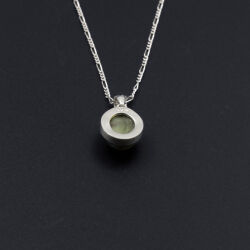 Labradorit Doğal Taş 925 Ayar Gümüş Kolye M1 - 5